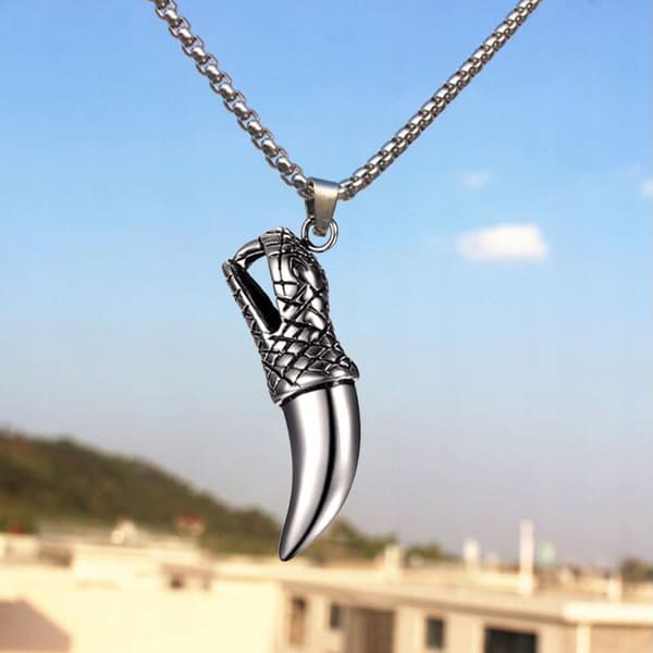 HALSBAND Silverkedja PREDATOR CLAW 345