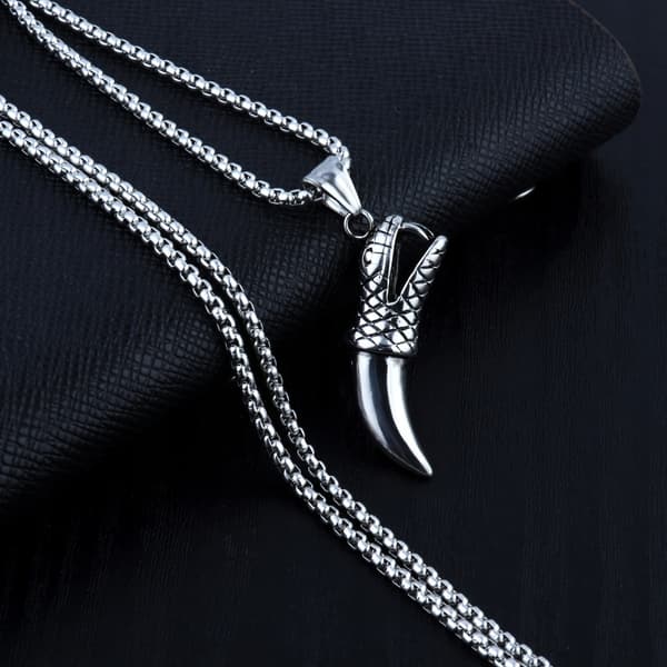 HALSBAND Silverkedja PREDATOR CLAW 345
