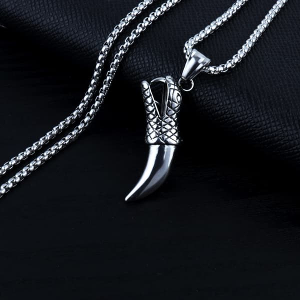 HALSBAND Silverkedja PREDATOR CLAW 345