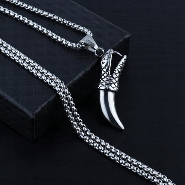 HALSBAND Silverkedja PREDATOR CLAW 345