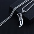 Miniatyrbild 8 av 11: HALSBAND Silverkedja PREDATOR CLAW 345