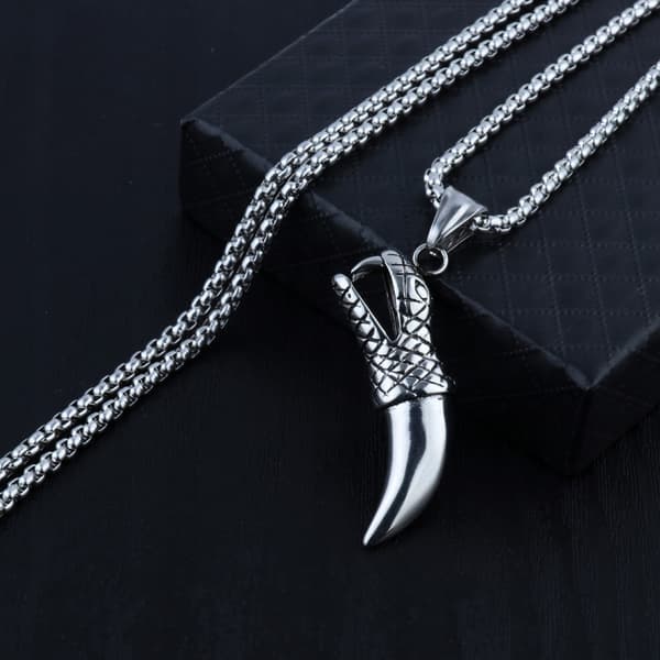 HALSBAND Silverkedja PREDATOR CLAW 345