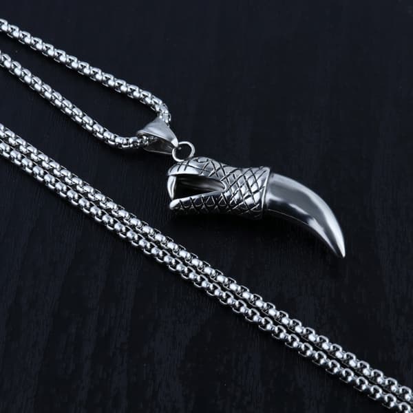 HALSBAND Silverkedja PREDATOR CLAW 345