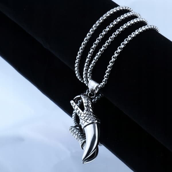HALSBAND Silverkedja PREDATOR CLAW 345