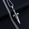 Miniatyrbild 7 av 11: HALSBAND Silverkedja KORS SVÄRD 318