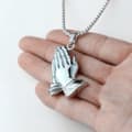 Miniatyrbild 9 av 11: HALSBAND Silver Stålkedja HÄNDER BÖN 314