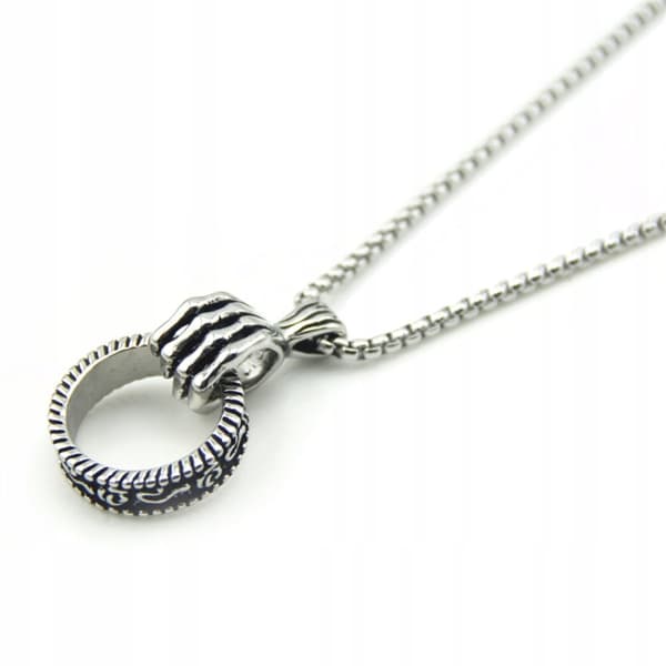 HALSBAND Silver Stålkedja TASSCIRKEL 310