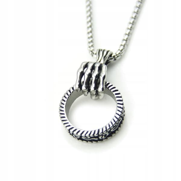 HALSBAND Silver Stålkedja TASSCIRKEL 310