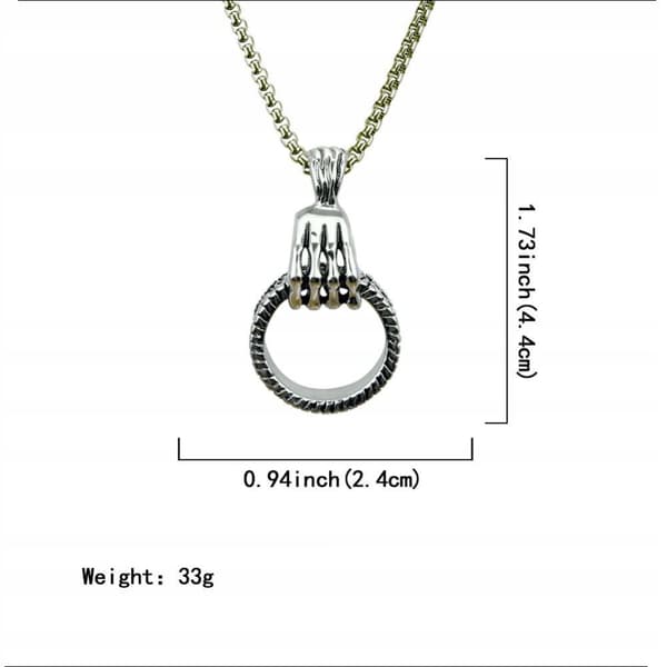 HALSBAND Silver Stålkedja TASSCIRKEL 310