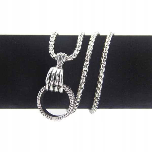 HALSBAND Silver Stålkedja TASSCIRKEL 310