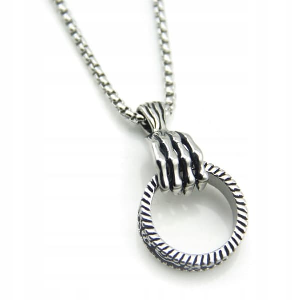 HALSBAND Silver Stålkedja TASSCIRKEL 310