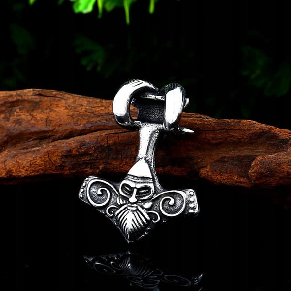 Thors hammarhalsband Valknut Nordiska Vikingar 298