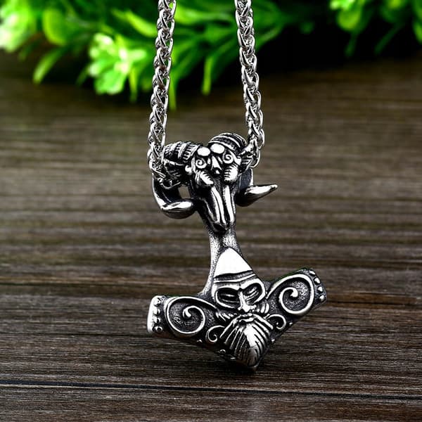 Thors hammarhalsband Valknut Nordiska Vikingar 298