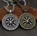 Miniatyrbild 6 av 6: HALSBAND Vikingakompass Vegvisir NORDIC 133