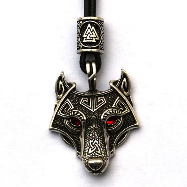 Vikingahalsband Runor Valknut Aegishjalmur 131