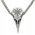 Miniatyrbillede 1 af 3: HALSKÆDE Kranie af Ravnen Symbol for ODIN Keltisk 127
