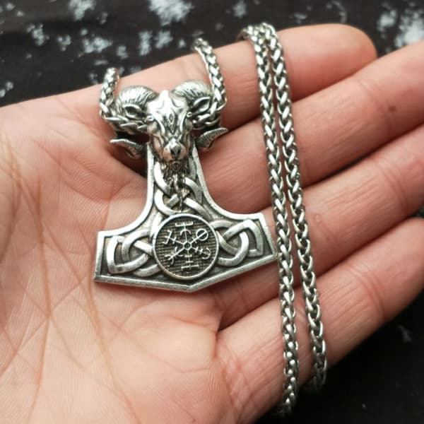 Thors hammarhalsband Valknut Kompass Väduren 126