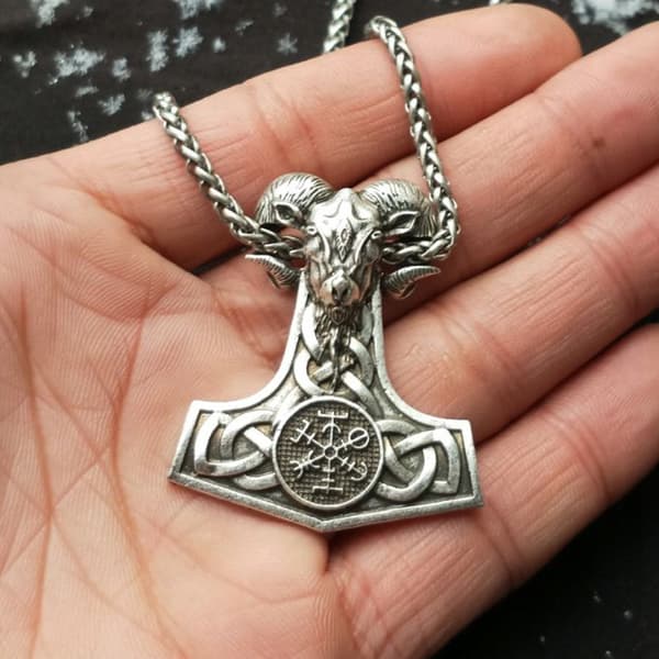 Thors hammarhalsband Valknut Kompass Väduren 126