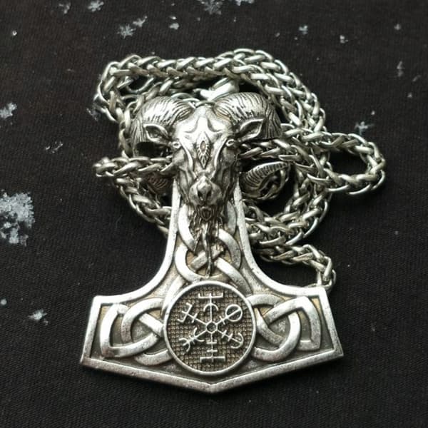 Thors hammarhalsband Valknut Kompass Väduren 126