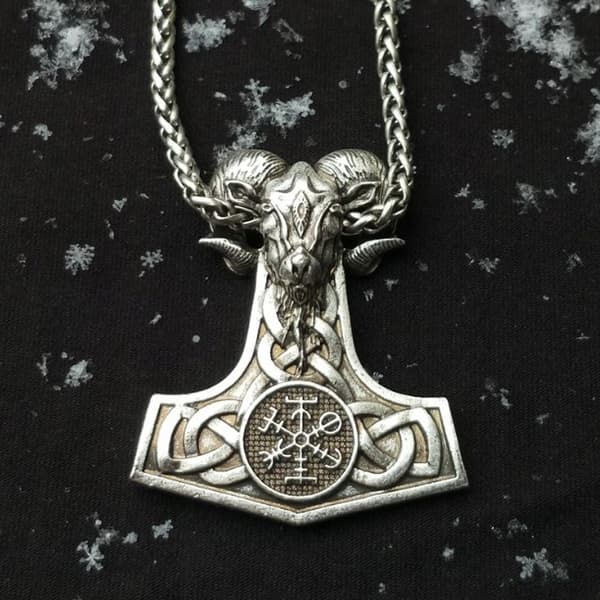 Thors hammarhalsband Valknut Kompass Väduren 126