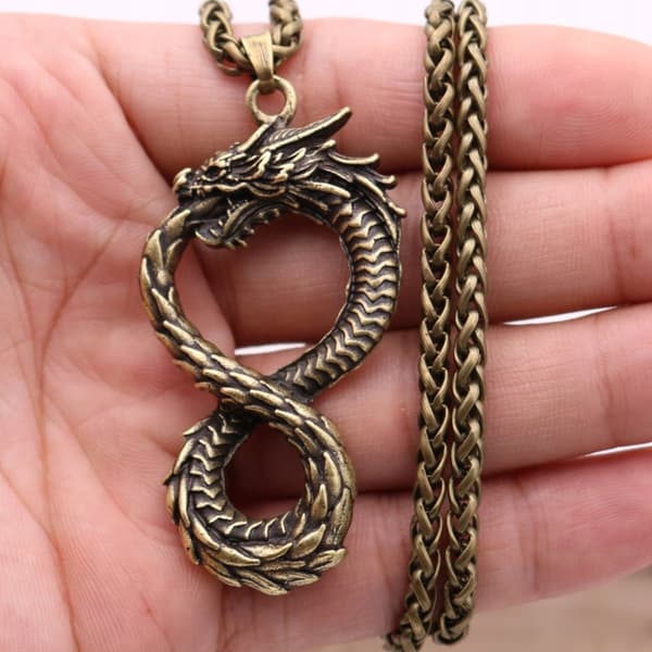 HALSBAND Drake OUROBOROS Grekisk Egyptisk SYMBOL 124