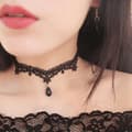 Miniatyrbillede 2 af 4: HALS CHOKER BLONDE GOTISK BRODERI SORT HALSKÆDE ELEGANT