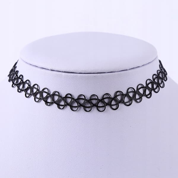KLASSISKT SVART GOTISKT HALSBAND MED CHOKERHALS Gotisk CH12