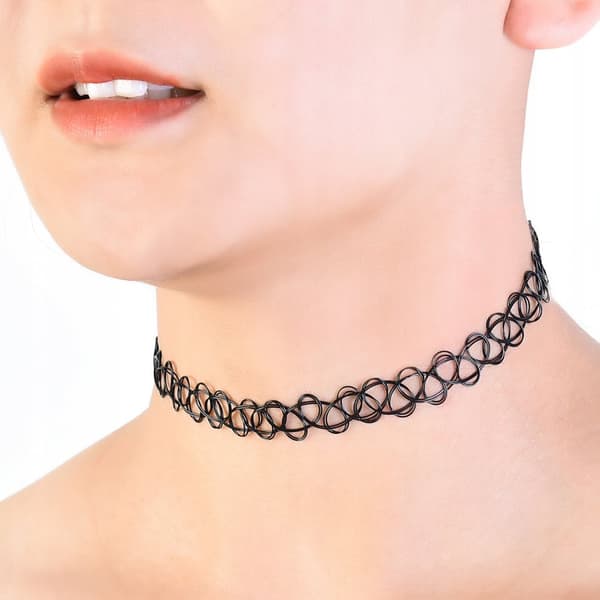 KLASSISKT SVART GOTISKT HALSBAND MED CHOKERHALS Gotisk CH12