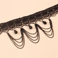 Miniatyrbild 4 av 6: CHOKER Spetsbroderi Svart HALSBAND Gotiskt CH04