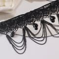 Miniatyrbild 5 av 6: CHOKER Spetsbroderi Svart HALSBAND Gotiskt CH04