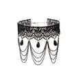 Miniatyrbild 1 av 6: CHOKER Spetsbroderi Svart HALSBAND Gotiskt CH04