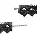 Miniatyrbild 4 av 6: CHOKER Spetsbroderi Svart HALSBAND Gotiskt CH02
