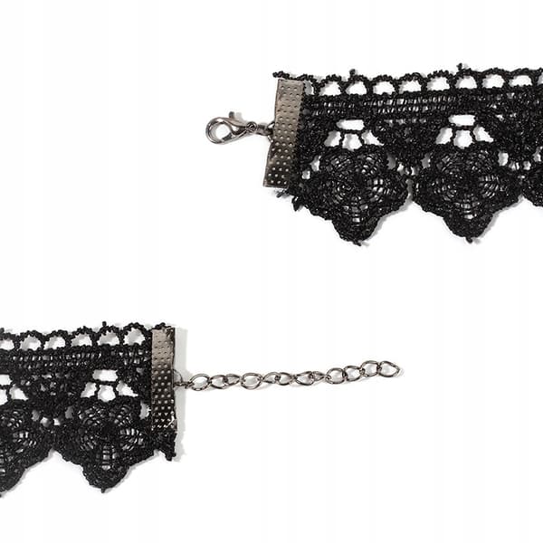 CHOKER Spetsbroderi Svart HALSBAND Gotiskt CH02