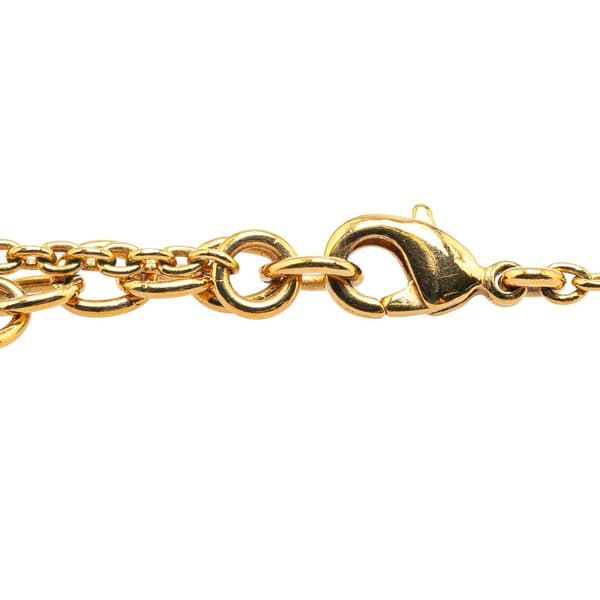 Pre-owned Louis Vuitton Gold Plated Essential V Necklace Gold