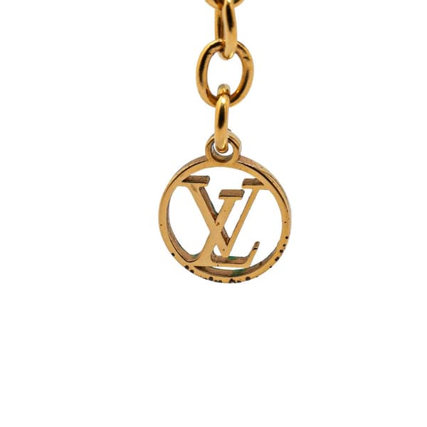 Pre-owned Louis Vuitton Gold Plated Essential V Necklace Gold