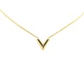 Miniatyrbilde 1 av 9: Pre-owned Louis Vuitton Gold Plated Essential V Necklace Gold
