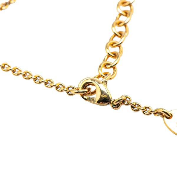 Pre-owned Louis Vuitton Gold Plated Essential V Necklace Gold