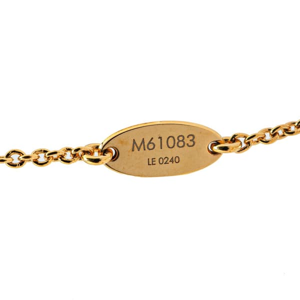 Pre-owned Louis Vuitton Gold Plated Essential V Necklace Gold