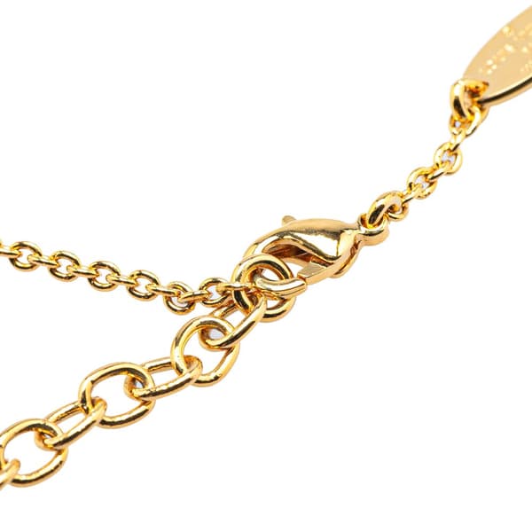 Pre-owned Louis Vuitton Gold Plated Essential V Necklace Gold