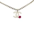 Pikkukuva 1 / 5: Pre-owned Chanel Silver and Resin CC Camellia Pendant Necklace Silver