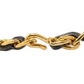 Miniatyrbild 3 av 5: Pre-owned Chanel Leather and Gold Plated Medallion Bow Pendant Necklace Gold