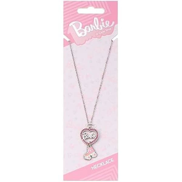 Kristallhjärta och rullskridskohalsband - BARBIE - One size - Rosa - Silver