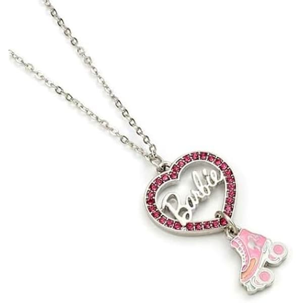 Kristallhjärta och rullskridskohalsband - BARBIE - One size - Rosa - Silver