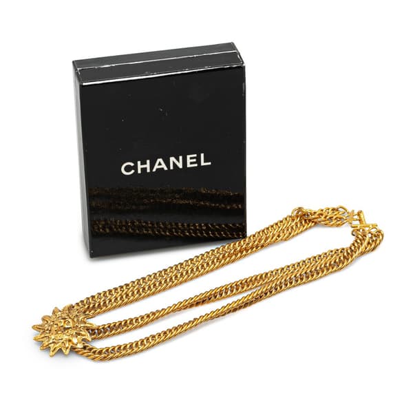 Pre-owned Chanel Gold Plated Lion Head Choker Necklace Gold
