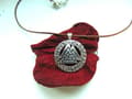 Miniatyrbild 6 av 6: Valknut Wotan Knut Läderhalsband Viking Thor 3 Triangel