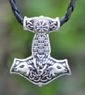 Miniatyrbild 1 av 2: Nordiska vikingar amuletthänge halsband get Thors hammare halsband