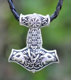 Nordiska vikingar amuletthänge halsband get Thors hammare halsband