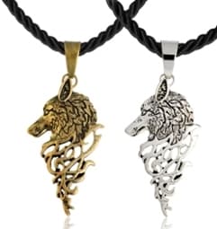 Wolf Viking Kelter Medeltida Halsband Brons One-size