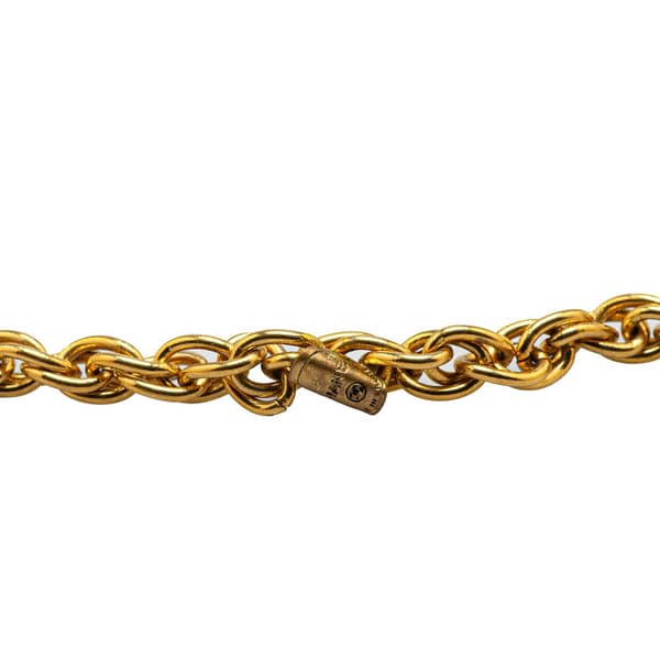 Pre-owned Chanel Gold Plated CC Medallion Necklace Gold