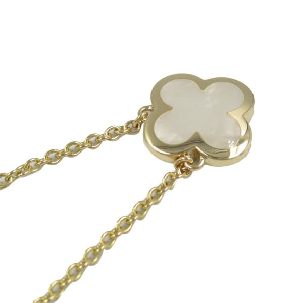Pre-owned Van Cleef and Arpels 18K Yellow Gold and Mother of Pearl Pure Alhambra Pendant Necklace Gold